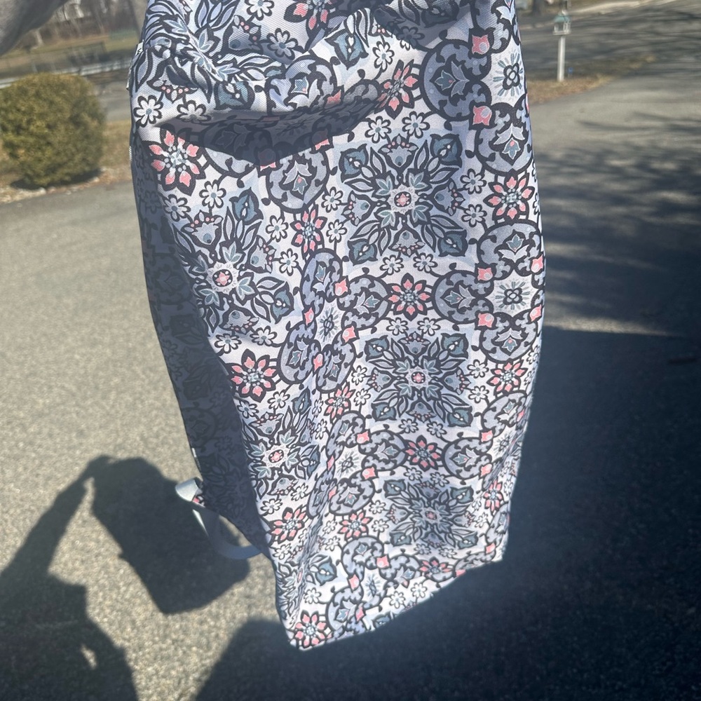 Floral Pattern Lightweight Backpack - Pink, Gray … - image 2